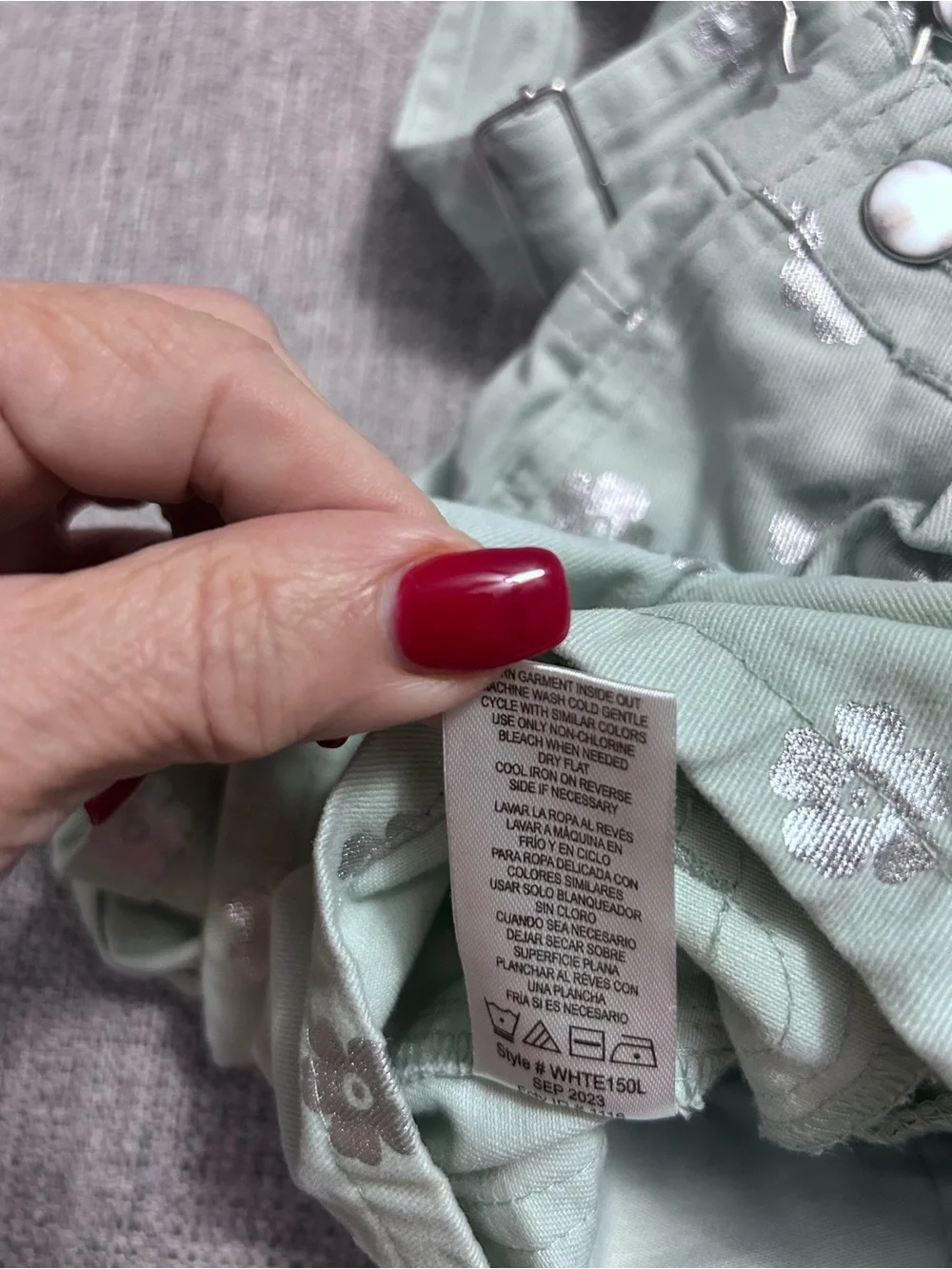 Girls' Mint Green Floral Pink Sequin Overalls. Size 3T. NWOT